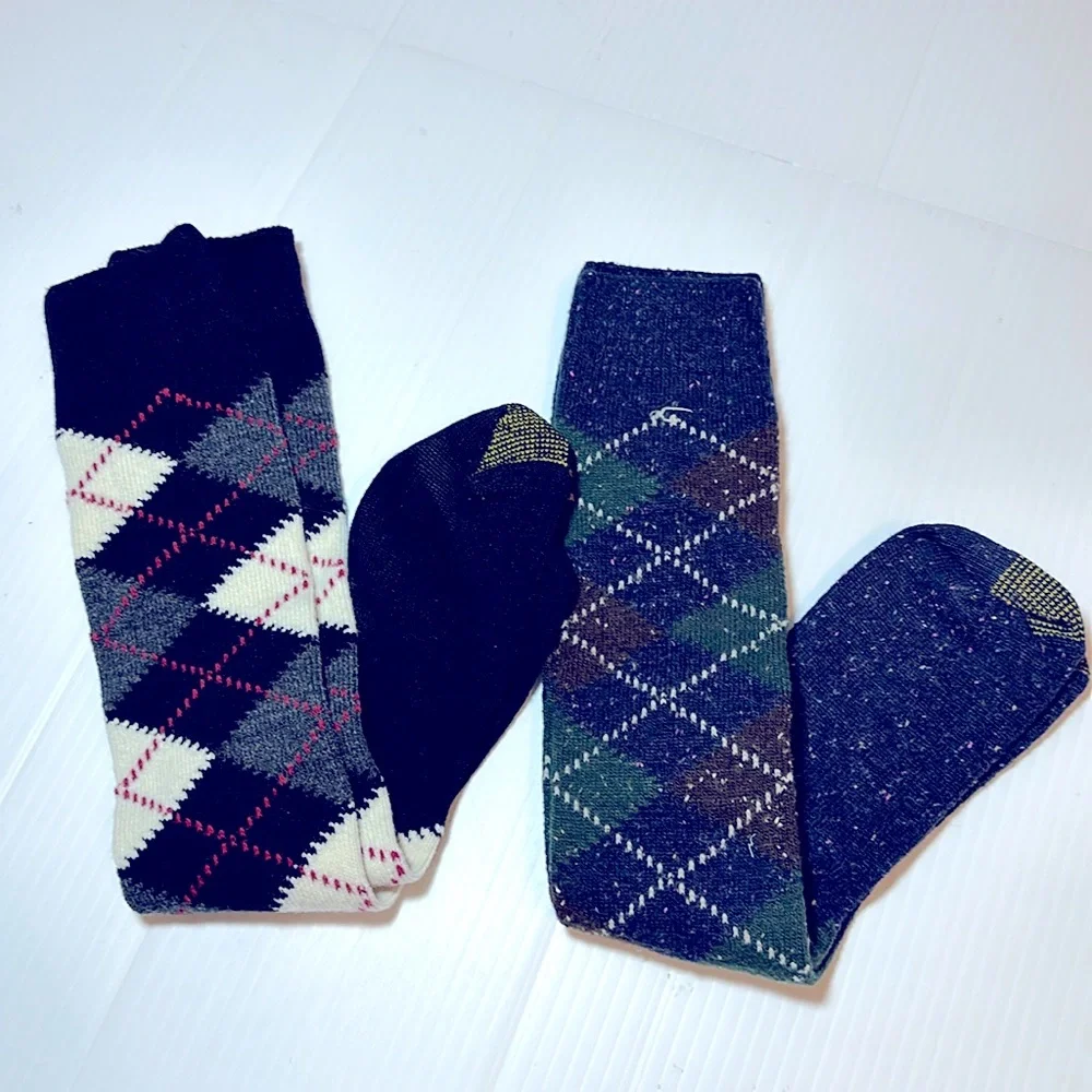 NWOT 2-PK Gold-Toe Argyle Crew Socks
